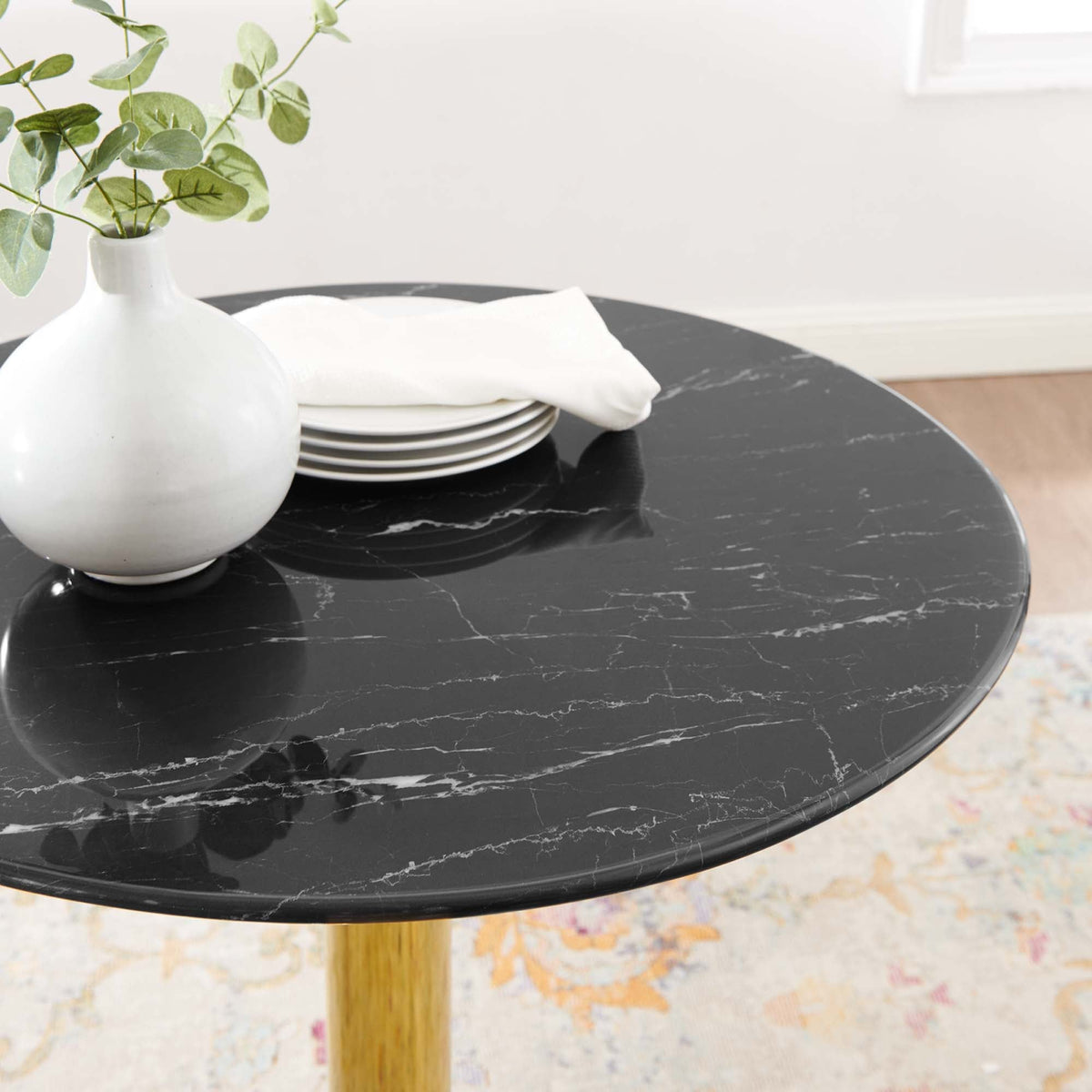 Verne 28" Artificial Marble Dining Table by Modway - EEI-4746