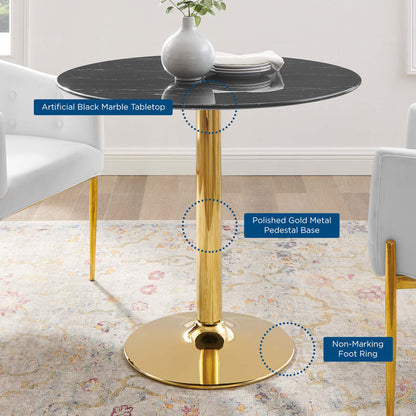Verne 35" Artificial Marble Dining Table by Modway - EEI-4747