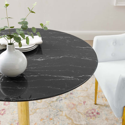 Verne 35" Artificial Marble Dining Table by Modway - EEI-4747