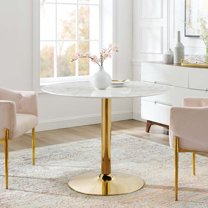 Verne 40" Artificial Marble Dining Table by Modway - EEI-4749