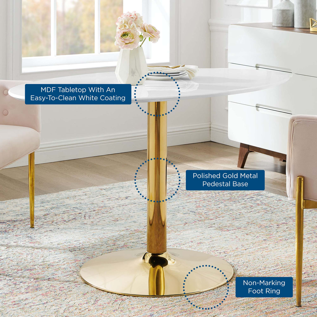 Verne 48" Oval Dining Table by Modway - EEI-4750