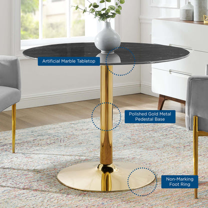 Verne 40" Artificial Marble Dining Table by Modway - EEI-4757
