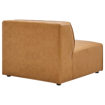 Mingle 4-Piece Vegan Leather Sofa and 2 Ottomans Set by Modway
