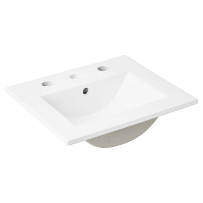 Steamforge 18" Bathroom Vanity by Modway - White black