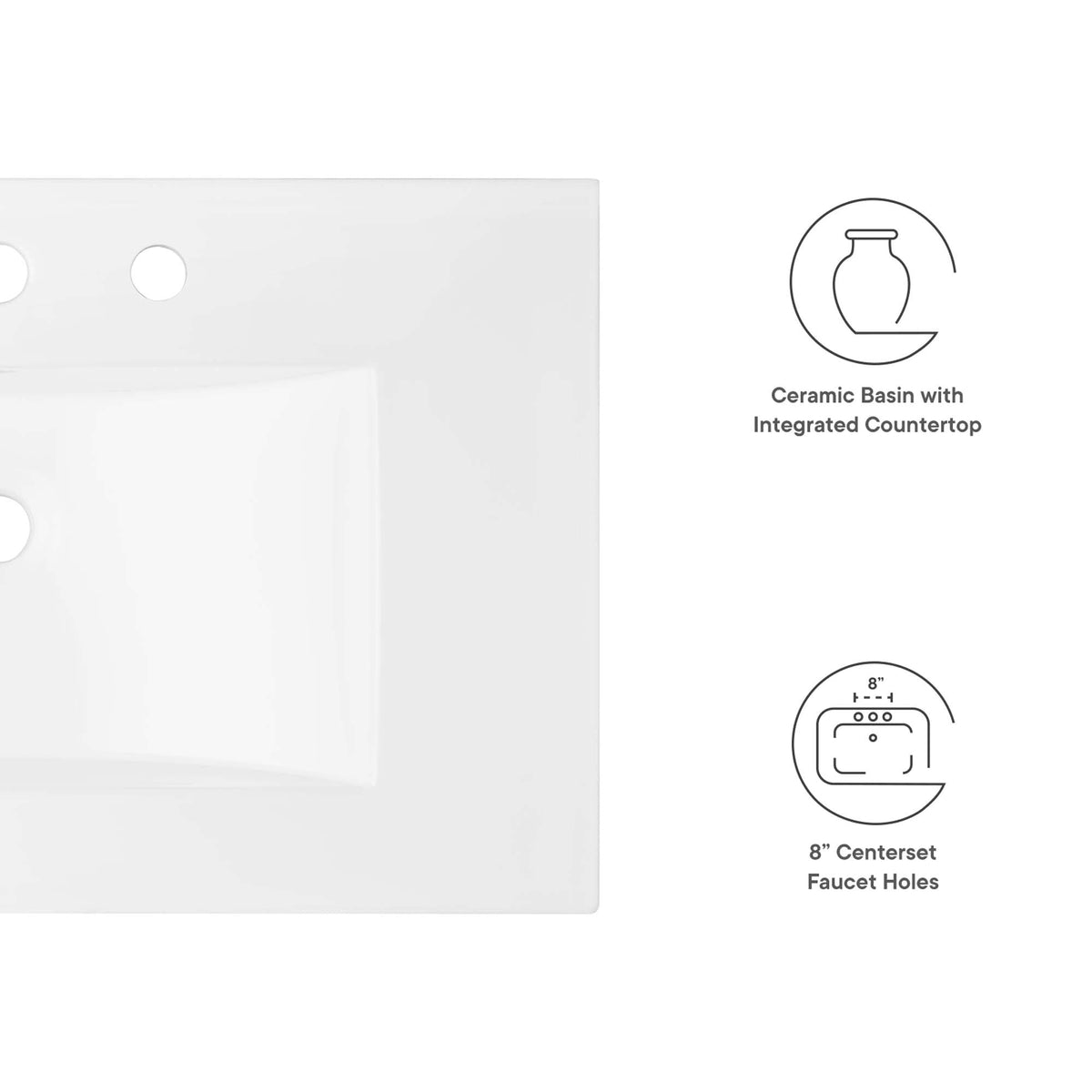 Cayman 30" Bathroom Sink by Modway - White