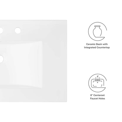 Cayman 30" Bathroom Sink by Modway - White