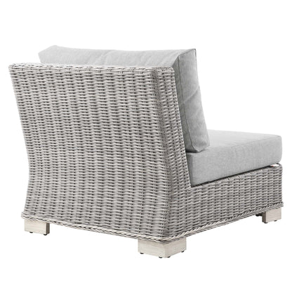 Conway Outdoor Patio Wicker Rattan Armless Chair by Modway