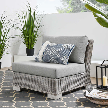 Conway Outdoor Patio Wicker Rattan Armless Chair by Modway