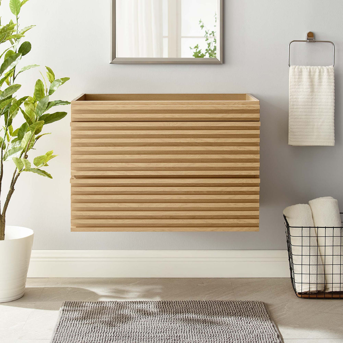 Render 30" Wall-Mount Bathroom Vanity Cabinet by Modway