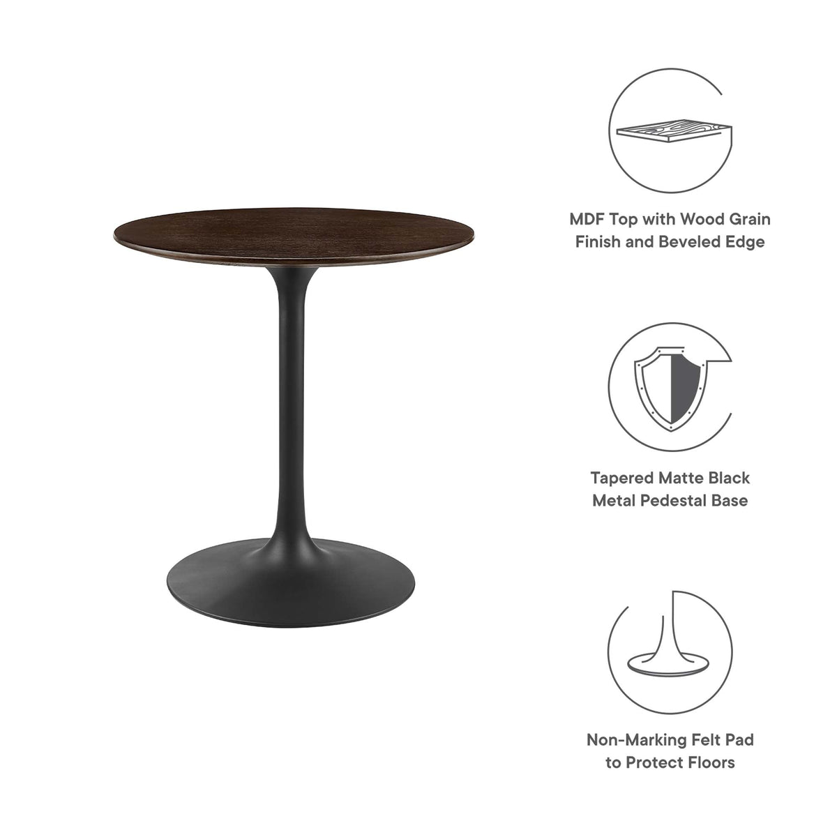 Lippa 28" Round Wood Dining Table by Modway - EEI-4861