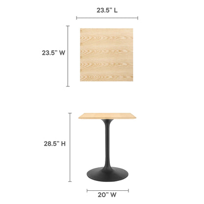 Lippa 24" Square Wood Dining Table by Modway - EEI-4864