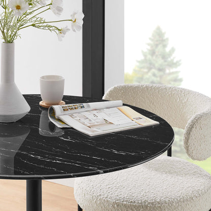 Lippa 36" Round Faux Marble Dining Table by Modway - EEI-4868