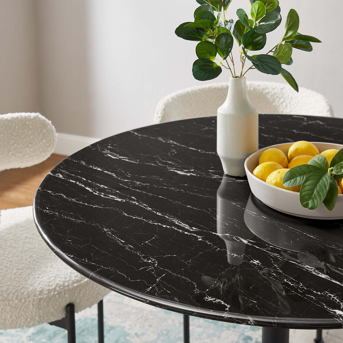 Lippa 40" Round Faux Marble Dining Table by Modway - EEI-4876