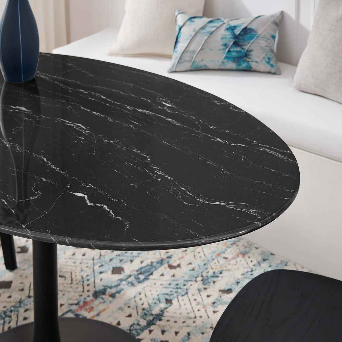 Lippa 54" Oval Faux Marble Dining Table by Modway - EEI-4880