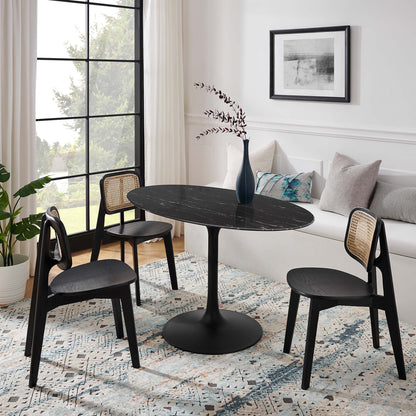 Lippa 54" Oval Faux Marble Dining Table by Modway - EEI-4880