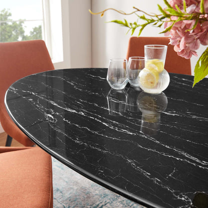 Lippa 60" Oval Faux Marble Dining Table by Modway - EEI-4881