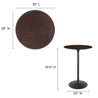 Lippa 28" Round Wood Bar Table by Modway - EEI-4890