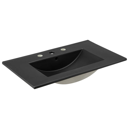Cayman 30" Bathroom Sink by Modway - Black