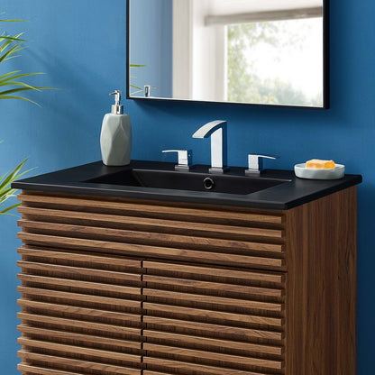 Cayman 30" Bathroom Sink by Modway - Black