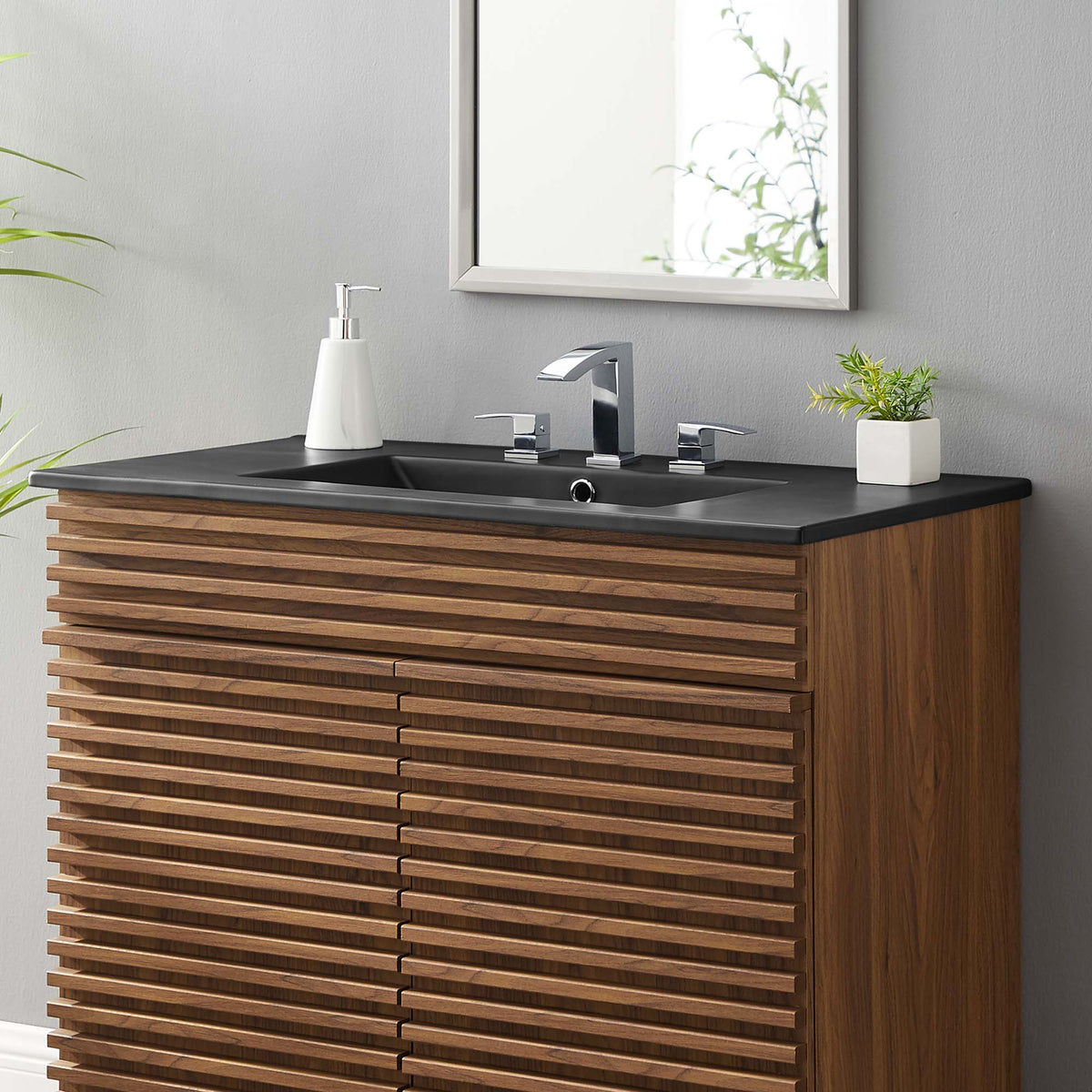 Cayman 36" Bathroom Sink by Modway - Black