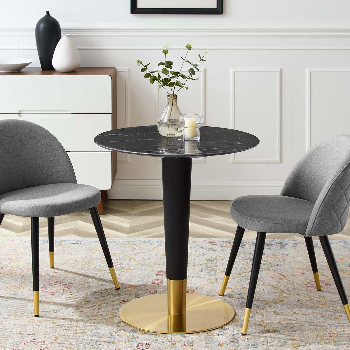 Zinque 28" Artificial Marble Dining Table by Modway - EEI-5131