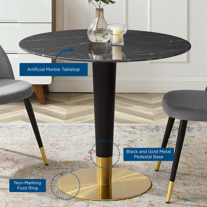 Zinque 36" Artificial Marble Dining Table by Modway - EEI-5132