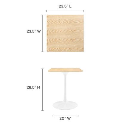 Lippa 24" Square Wood Dining Table by Modway - EEI-5162