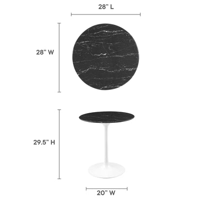 Lippa 28" Round Faux Marble Dining Table by Modway - EEI-5167