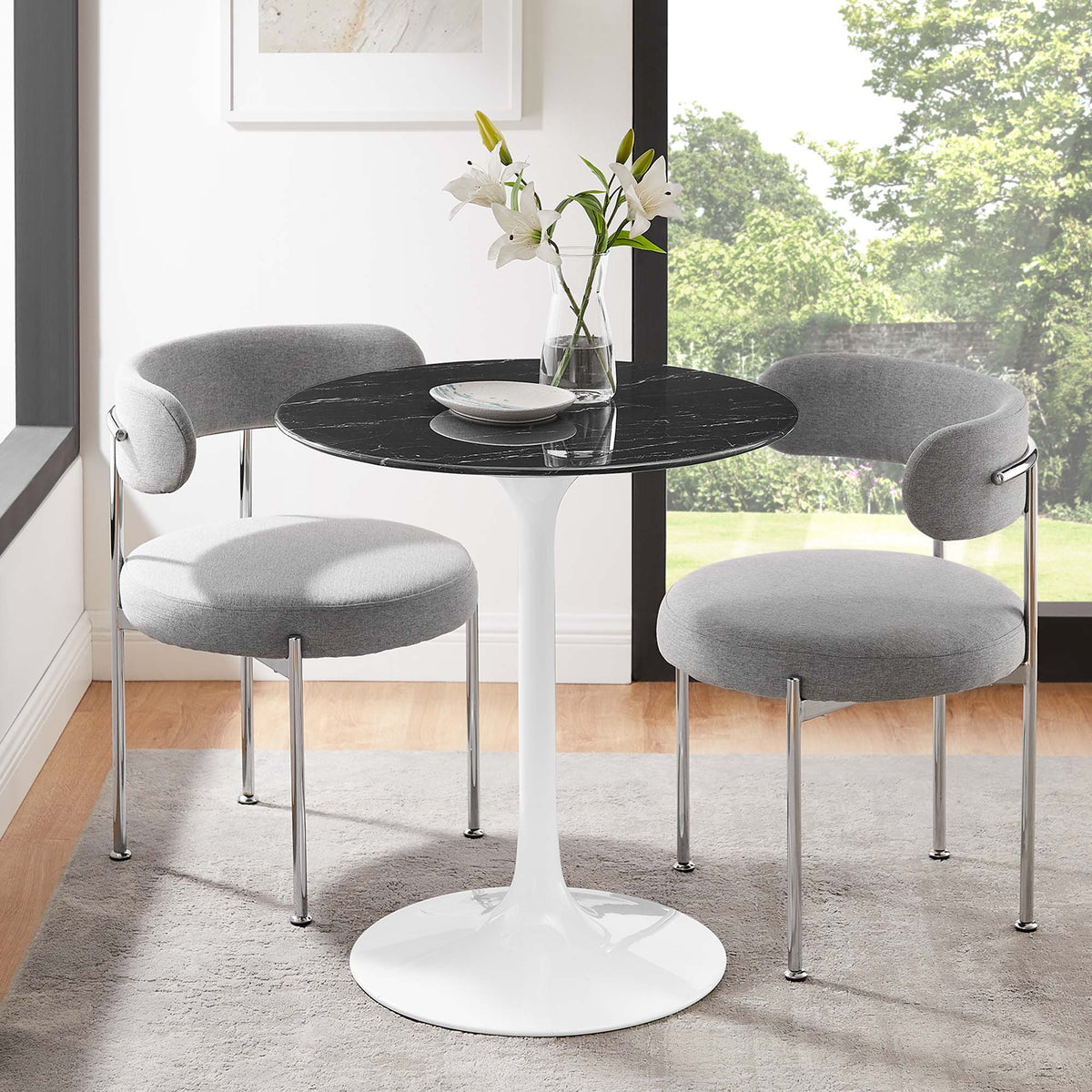 Lippa 28" Round Faux Marble Dining Table by Modway - EEI-5167