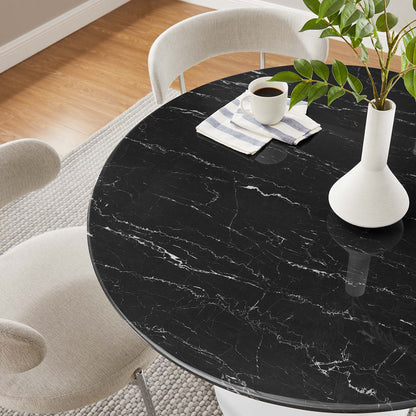 Lippa 40" Round Faux Marble Dining Table by Modway - EEI-5181