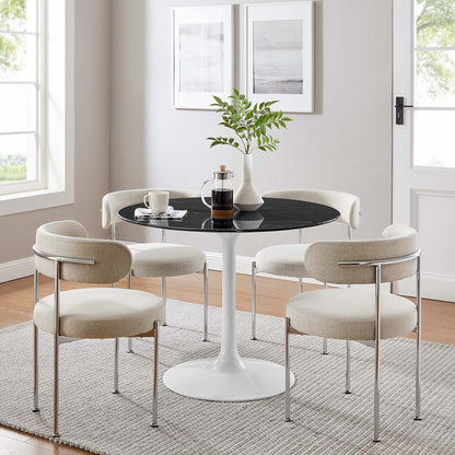 Lippa 40" Round Faux Marble Dining Table by Modway - EEI-5181