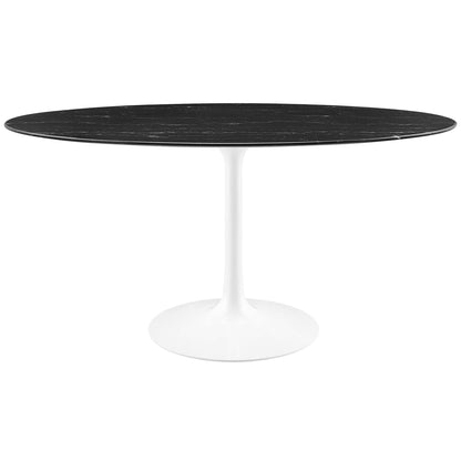 Lippa 60" Oval Faux Marble Dining Table by Modway - EEI-5186