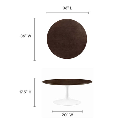 Lippa 36" Round Wood Coffee Table by Modway - EEI-5187