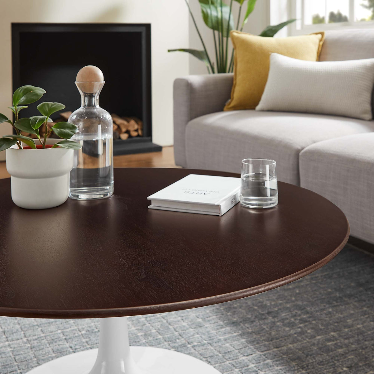 Lippa 36" Round Wood Coffee Table by Modway - EEI-5187