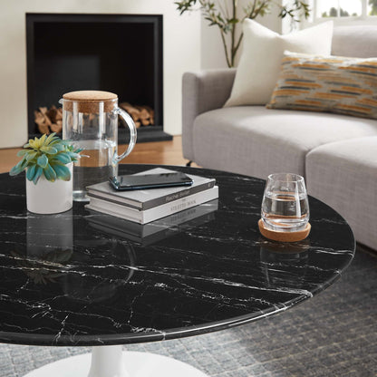 Lippa 36" Round Faux Marble Coffee Table by Modway - EEI-5191