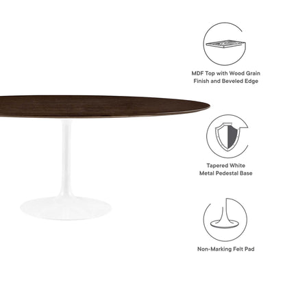 Lippa 78" Oval Wood Dining Table by Modway - EEI-5196