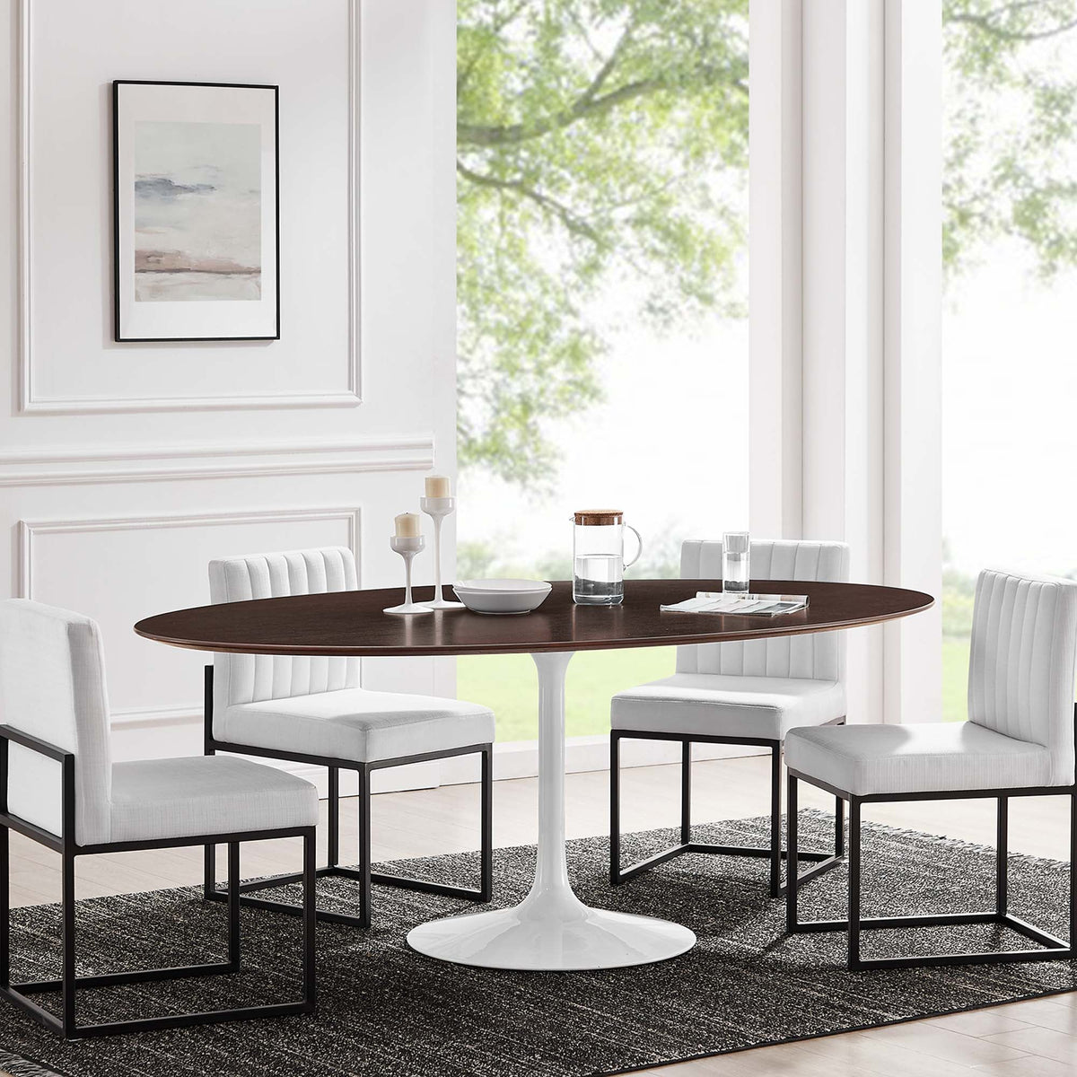 Lippa 78" Oval Wood Dining Table by Modway - EEI-5196