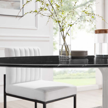 Lippa 78" Oval Faux Marble Dining Table by Modway - EEI-5198