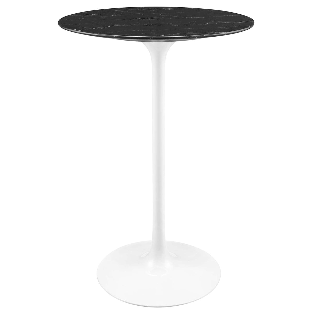 Lippa 28" Round Faux Marble Bar Table by Modway - EEI-5203