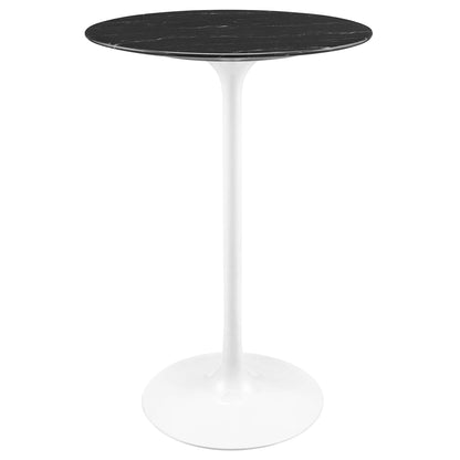 Lippa 28" Round Faux Marble Bar Table by Modway - EEI-5203