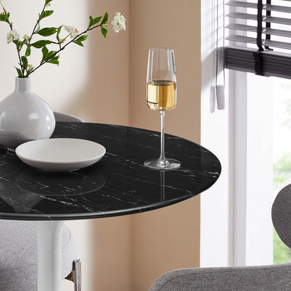 Lippa 28" Round Faux Marble Bar Table by Modway - EEI-5203