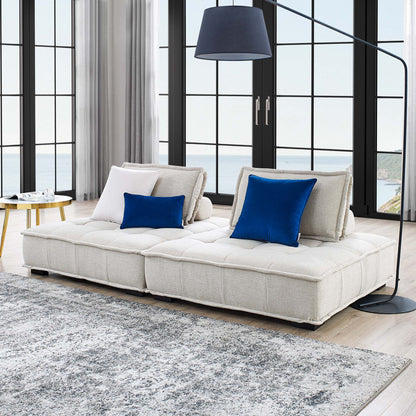 Saunter 2-Piece Tufted Fabric Fabric Loveseat by Modway
