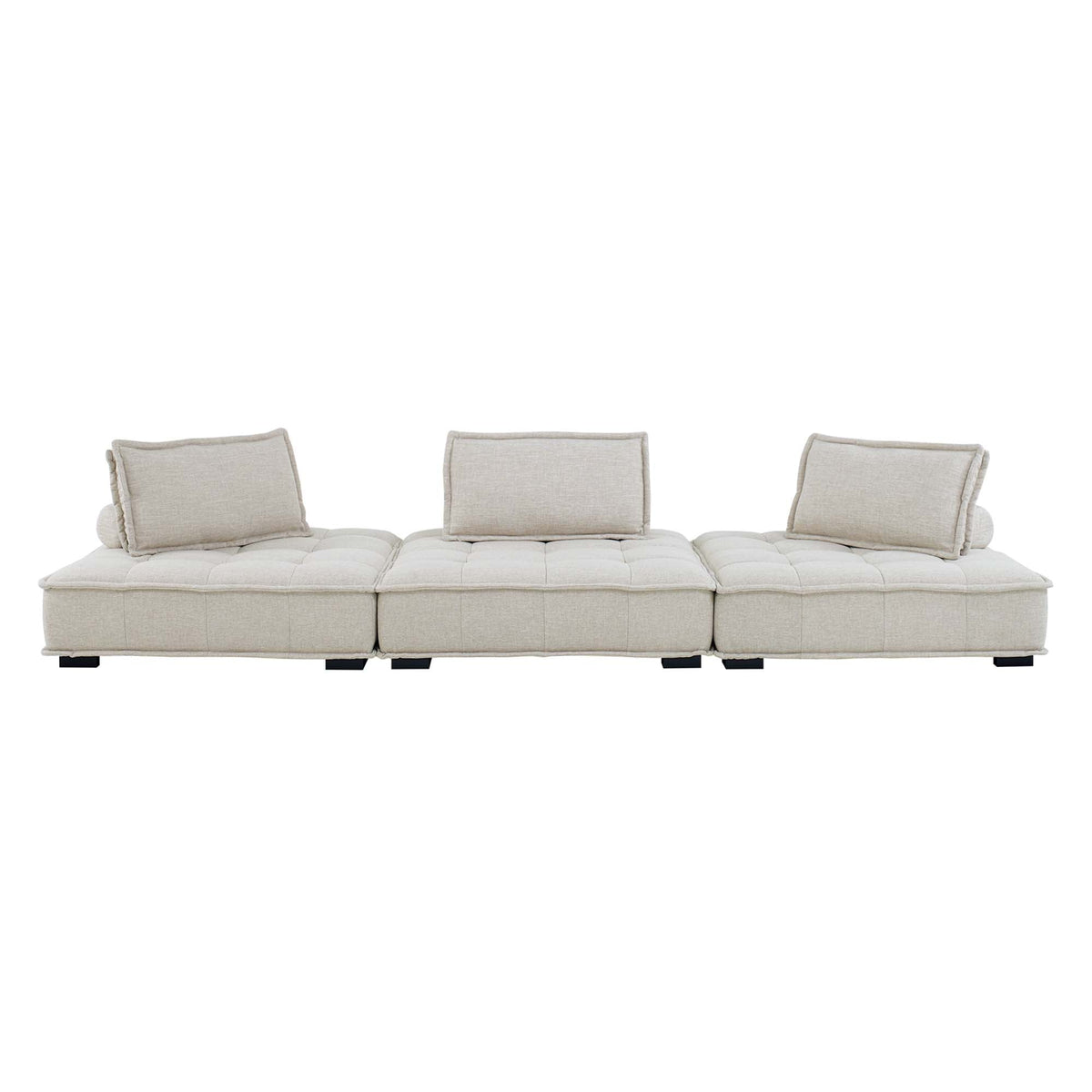 Saunter 3-Piece Tufted Fabric Fabric Sofa by Modway