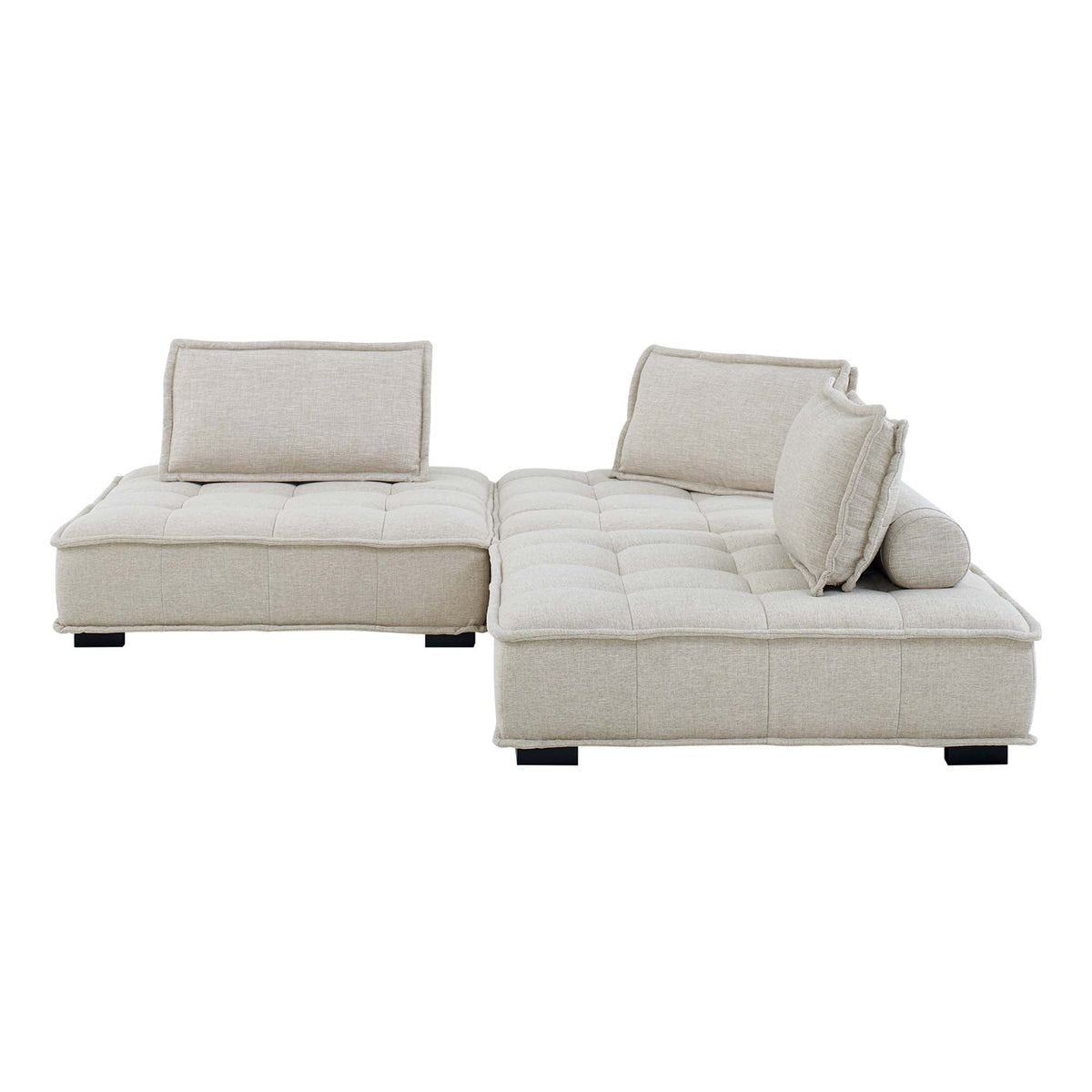 Saunter 3-Piece Tufted Fabric Fabric Sofa by Modway