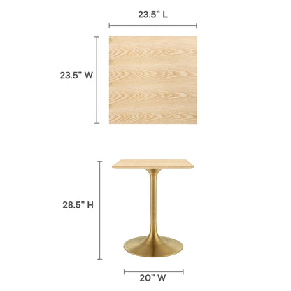 Lippa 24" Square Wood Dining Table by Modway - EEI-5219