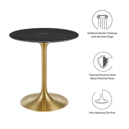 Lippa 28" Round Faux Marble Dining Table by Modway - EEI-5224