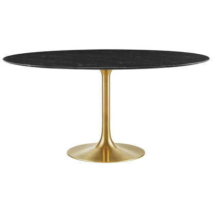 Lippa 60" Round Faux Marble Dining Table by Modway - EEI-5241