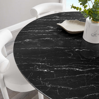 Lippa 60" Round Faux Marble Dining Table by Modway - EEI-5241