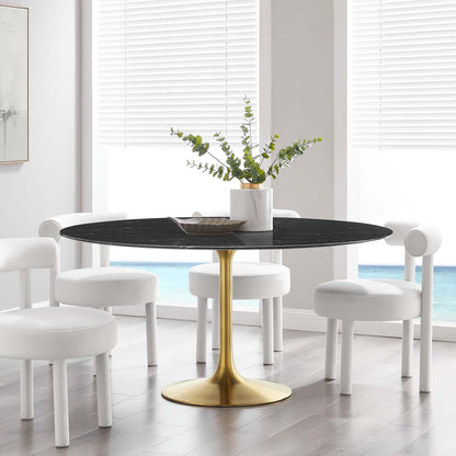 Lippa 60" Round Faux Marble Dining Table by Modway - EEI-5241