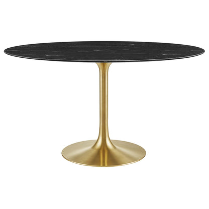 Lippa 54" Oval Faux Marble Dining Table by Modway - EEI-5242